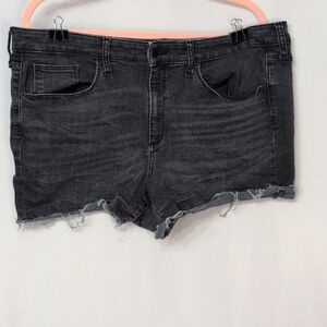 Universal Thread Black Distressed Denim Cutoff Shorts